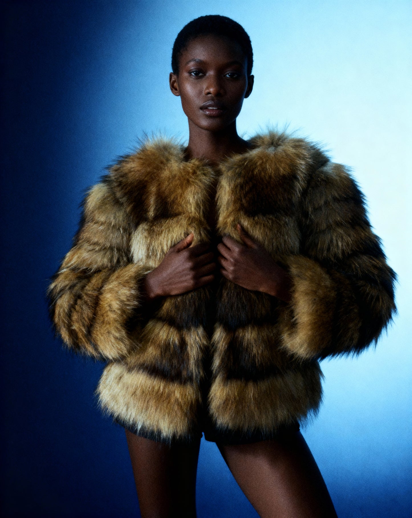 Sola Cropped Faux-Fur Jacket