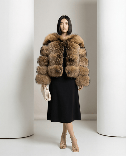 Sola Cropped Faux-Fur Jacket