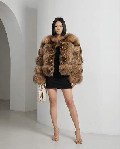 Sola Cropped Faux-Fur Jacket