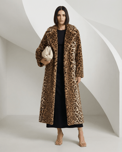 Aurelia Leopard Faux-Fur Coat