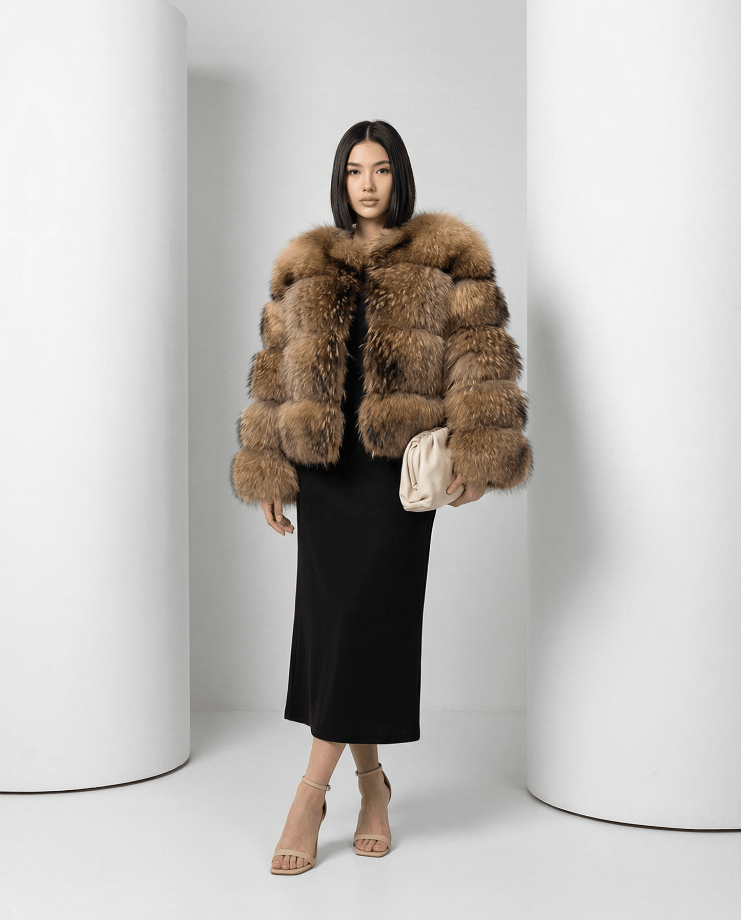 Sola Cropped Faux-Fur Jacket