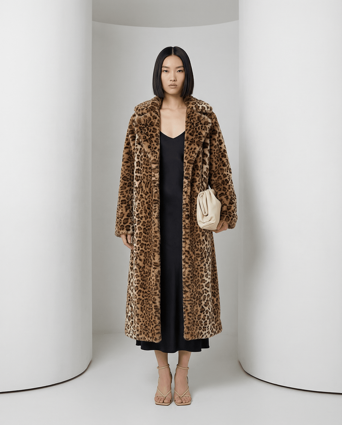 Aurelia Leopard Faux-Fur Coat