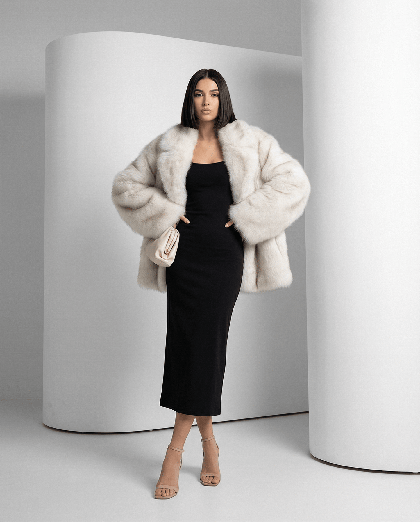 Elara Oversized Faux-Fur Coat