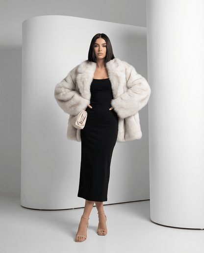 Elara Oversized Faux-Fur Coat