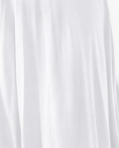 Macro of the Elin jersey, the A-line skirt falling in soft even folds